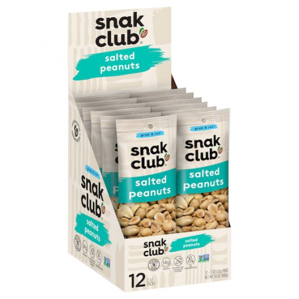 Snak Club Salted Peanuts Pound 0.125 Pound Each - 144 Per Case.
