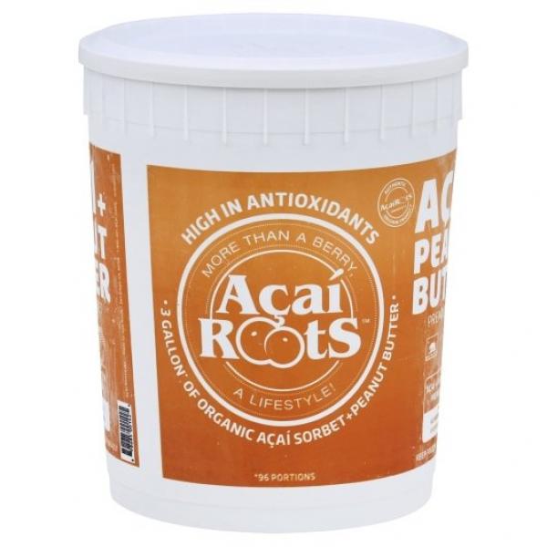 Acai Roots Acai Peanut Butter Sorbet Organicpremium Pail Ga 3 Gallon - 1 Per Case.