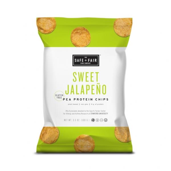 Sf Sweet Jalepeno Pea Protein Chips3.5 Ounce Size - 12 Per Case.