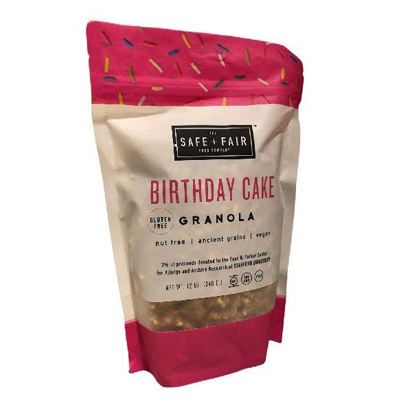 Safe Fair Birthday Cake Granola12 Ounce Size - 6 Per Case.