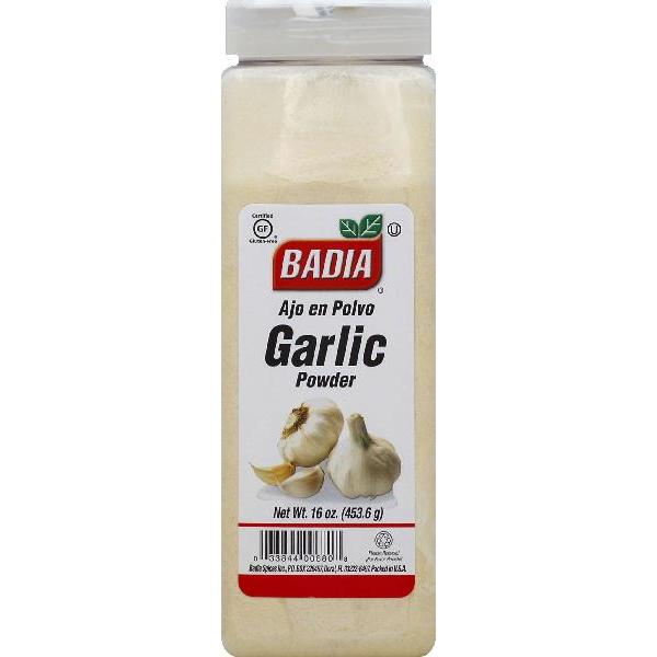 Badia Garlic Powder 16 Ounce Size - 6 Per Case.