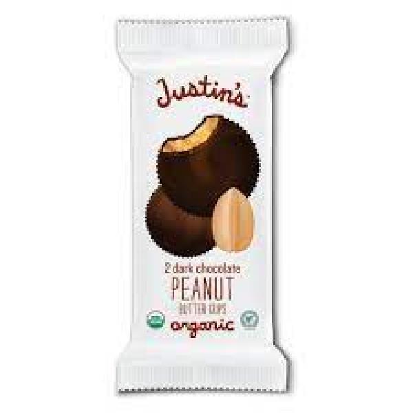 Justin's Cashew Butter Cups Dark Chocolate 1.4 Ounce Size - 72 Per Case.