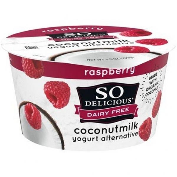 So Delicious Cultured Coconut Raspberry Made With Organic 5.3 Ounce Size - 12 Per Case.