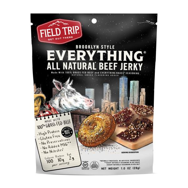 Brooklyn Style Everything Beef Jerky 1 Ounce Size - 12 Per Case.
