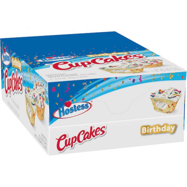 Hostess Birthday Cupcake Single Serve Frozencase 3.27 Ounce Size - 36 Per Case.