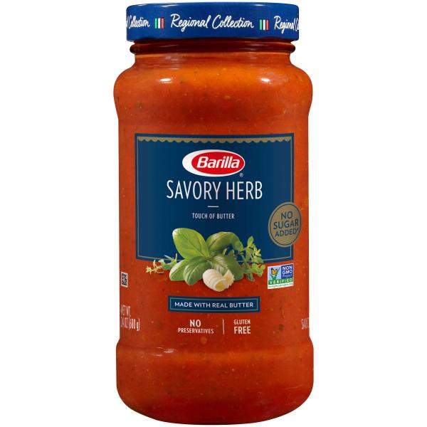 Premium Traditional Tomato Sauce Barilla USA 24 Ounce Size - 8 Per Case.