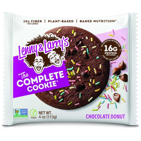 Lenny & Larry's Complete Cookie Chocolate Donut Complete Cookie 4 Ounce Size - 72 Per Case.