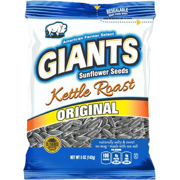 Giant Snack Inc Giants Kettle Roast Sweet & Salty Seeds 5 Ounce Size - 12 Per Case.