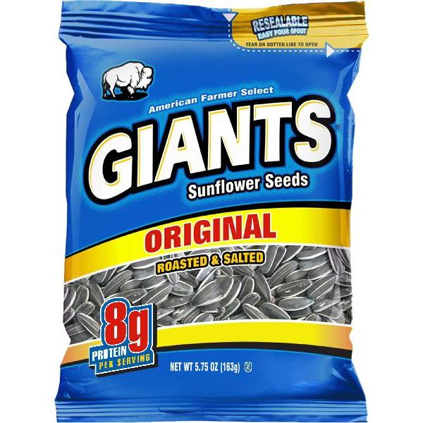 Giant Snack Inc Giants Original Roasted & Salted Seeds 5.75 Ounce Size - 24 Per Case.