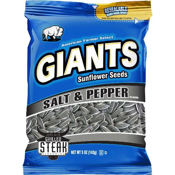 Giant Snack Inc Giants Salt & Pepper Seeds 5 Ounce Size - 12 Per Case.