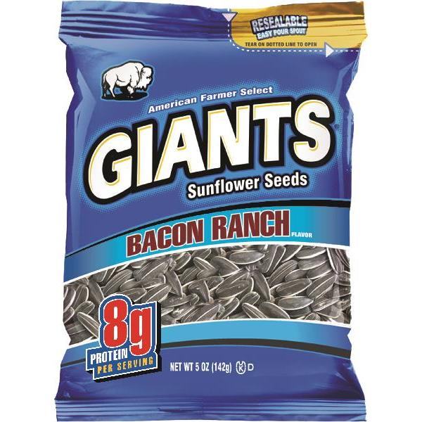 Giant Snack Inc Giants Bacon Ranch Seeds 5 Ounce Size - 12 Per Case.