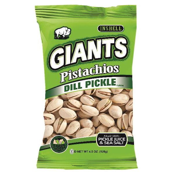 Giant Snack Inc Giants Pistachios Dill Pickle 4.5 Ounce Size - 8 Per Case.