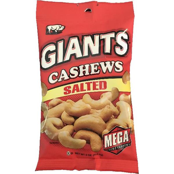 Giant Snack Inc Giants Cashew Salted 4 Ounce Size - 8 Per Case.