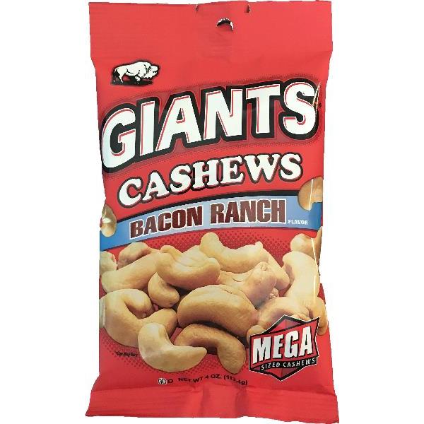 Giant Snack Inc Giants Cashews Bacon Ranch 4 Ounce Size - 8 Per Case.