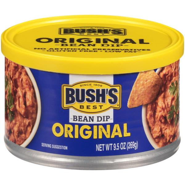 Bush's Best Bean Dip Original 9.5 Ounce Size - 12 Per Case.