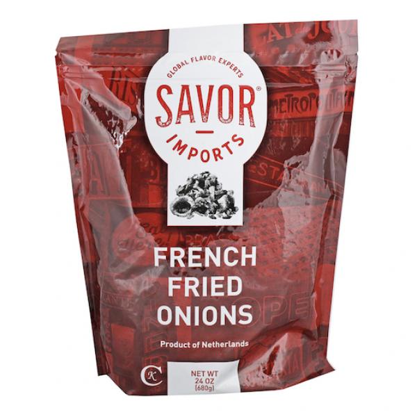 Savor Imports French Fried Onions 24 Ounce Size - 6 Per Case.
