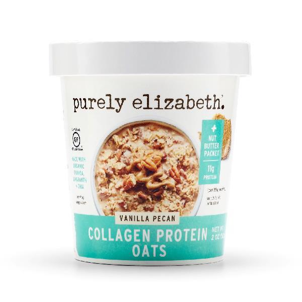 Purely Elizabeth Vanilla Pecan Collagen Oatmeal 2 Ounce Size - 12 Per Case.