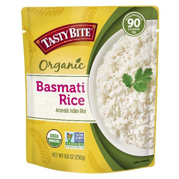 Tasty Bite Organic Basmati Rice 8.8 Ounce Size - 12 Per Case.