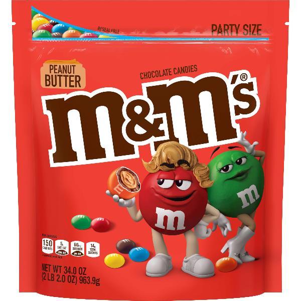 M&ms Peanut Butter Stand Up Pouch Per 34 Ounce Size - 6 Per Case.