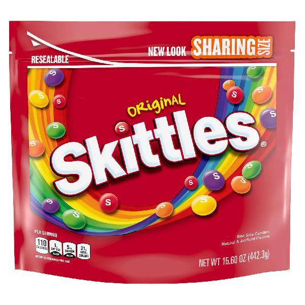 Skittles Original Stand Up Pouch 15.6 Ounce Size - 6 Per Case.