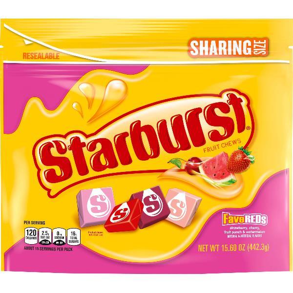 Starburst Fave Reds Stand Up Pouch 15.6 Ounce Size - 6 Per Case.