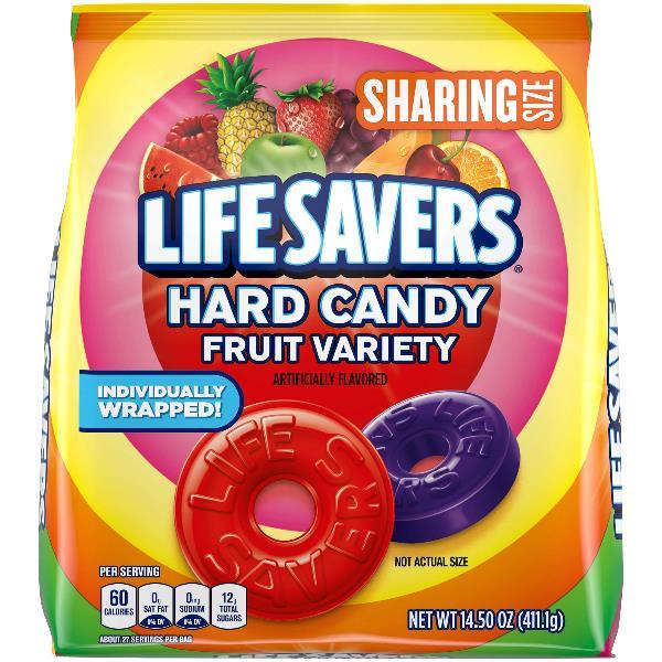 Lifesavers Hard Candy Fruit Variety Stand Uppouch 14.5 Ounce Size - 6 Per Case.