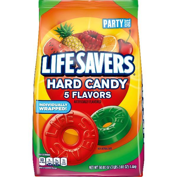 Lifesavers Hard Candy Five Flavor Stand Up Pouch Per 50 Ounce Size - 6 Per Case.