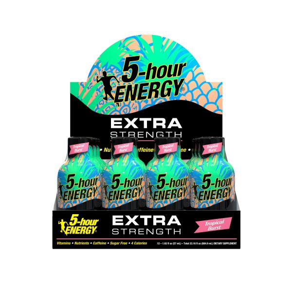 Hour Energy® Shot Extra Strength Tropical Burst Pack 1.93 Fluid Ounce - 216 Per Case.