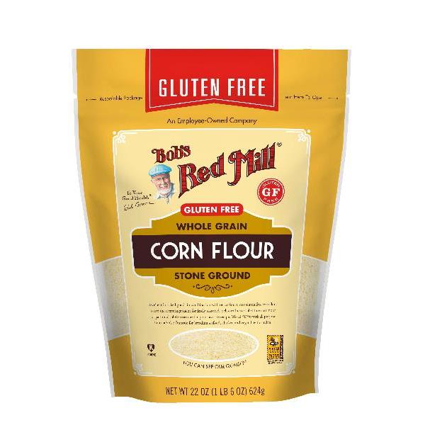 Bob's Red Mill Gluten Free Corn Flour One Four Pouches 22 Ounce Size - 4 Per Case.