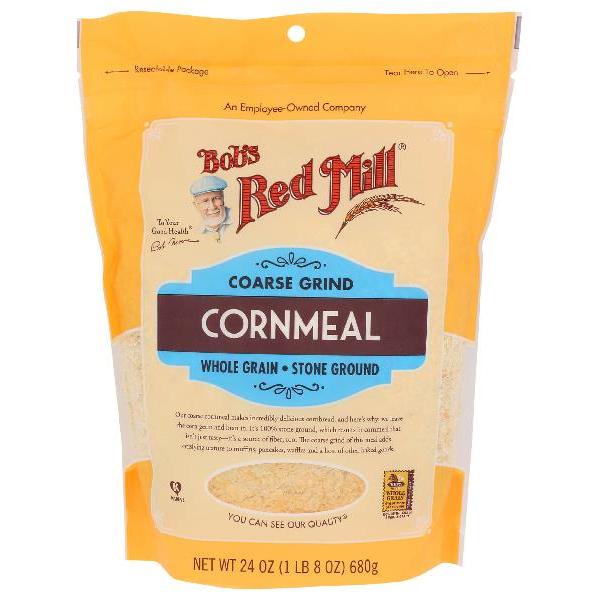Bob's Red Mill Coarse Grind Cornmeal One Four Pouches 24 Ounce Size - 4 Per Case.