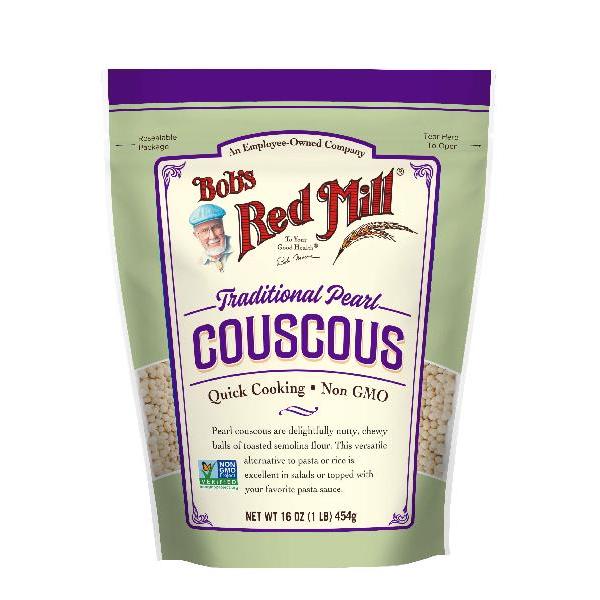 Bob's Red Mill Traditional Pearl Couscous One Four Pouches 16 Ounce Size - 4 Per Case.