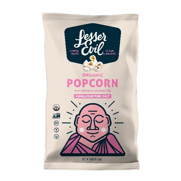 Lesserevil Popcorn Himalayan Pink Salt 0.88 Ounce Size - 18 Per Case.
