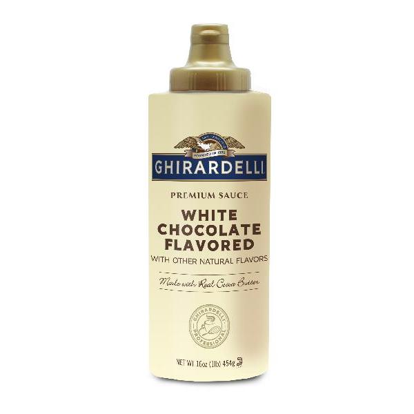 Ghirardelli White Chocolate Sauce 16 Ounce Size - 12 Per Case.