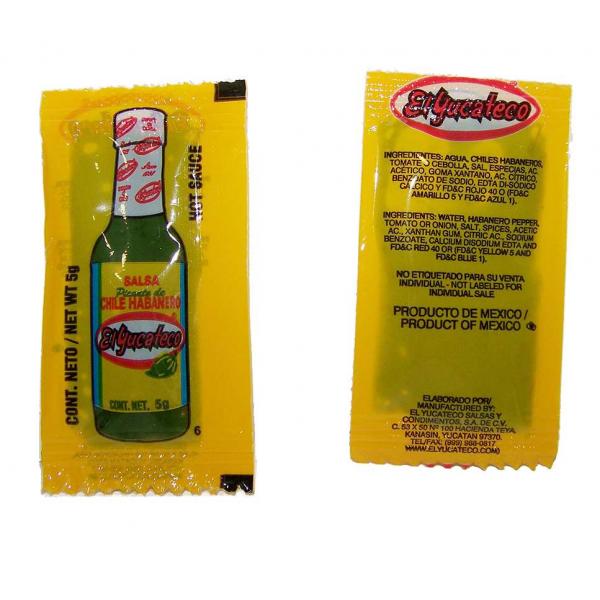 El Yucateco Green Habanero Hot Sauce 0.2 Ounce Size - 300 Per Case.