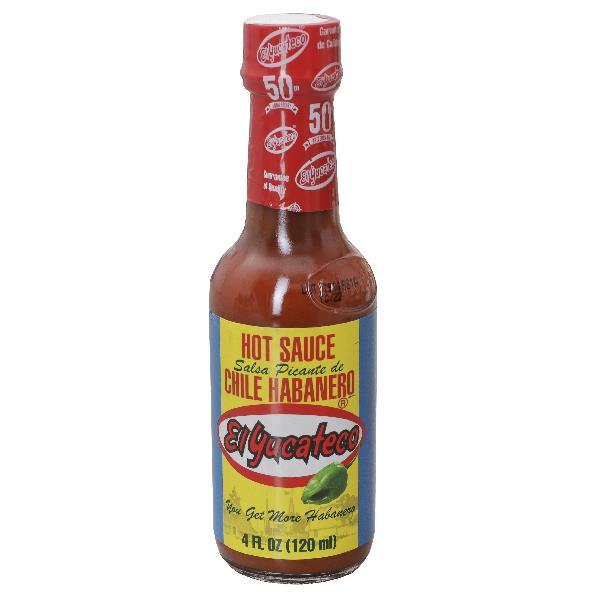 El Yucateco Red Haberno Hot Sauce 4 Fluid Ounce - 12 Per Case.
