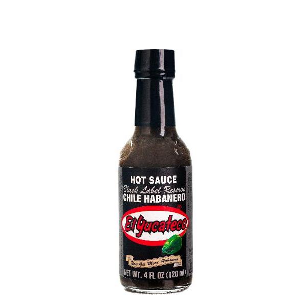 El Yucateco Black Label Habanero Hot Sauce 1 Each - 12 Per Case.