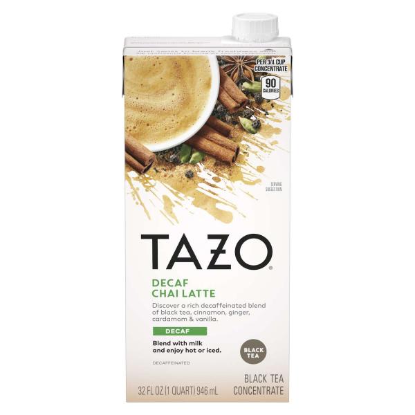 Tazo Chai Tea Decaffeinated Concentrate, 32 Ounces- 6 Per Case.