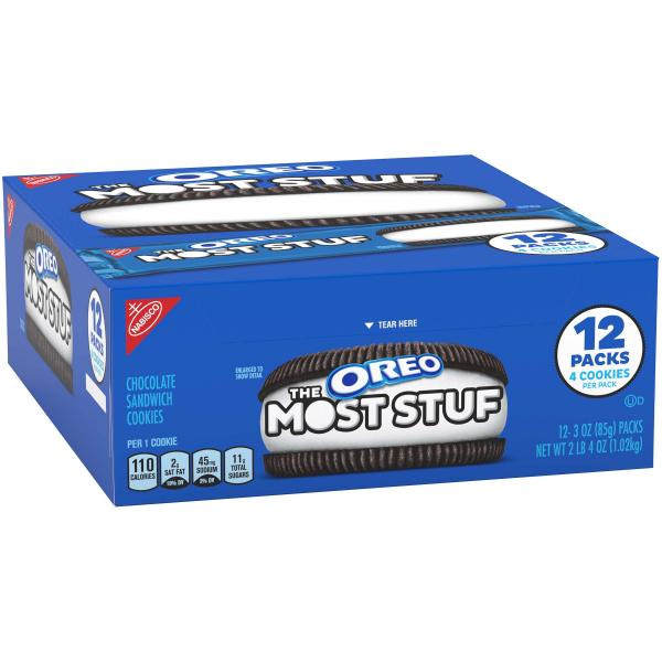 Oreo Cookies Single Serve The Most Stuf Z 3 Ounce Size - 48 Per Case.