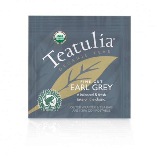 Teatulia Organic Teas Earl Grey Standard Tea 50 Count Packs - 1 Per Case.