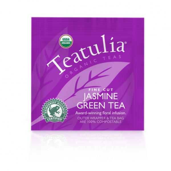 Teatulia Organic Teas Jasmine Green Wrappedstandard Tea 50 Count Packs - 1 Per Case.