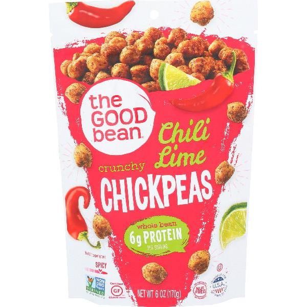 The Good Bean Chickpeas Smokey Chili Lime 6 Ounce Size - 6 Per Case.