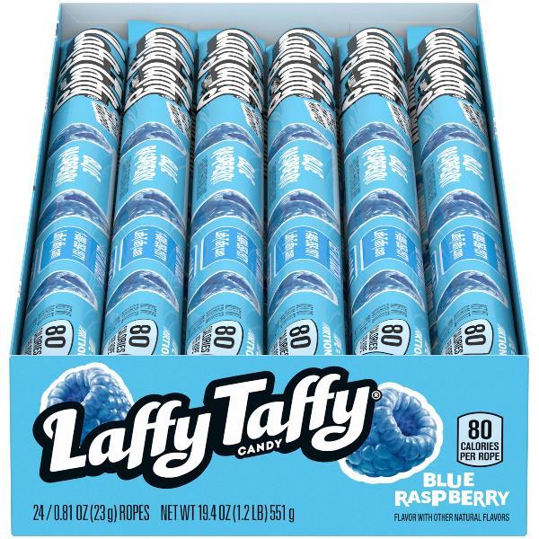 Laffy Taffy Blue Raspberry Rope Package 0.81 Ounce Size - 288 Per Case.