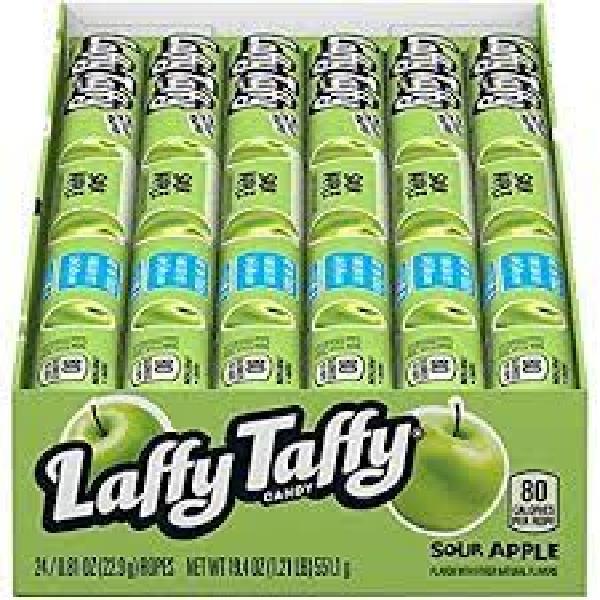Laffy Taffy Sour Apple Ropes Package 0.81 Ounce Size - 288 Per Case.