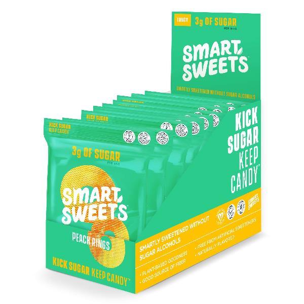 Smartsweets Peach Rings 1.8 Ounce Size - 72 Per Case.