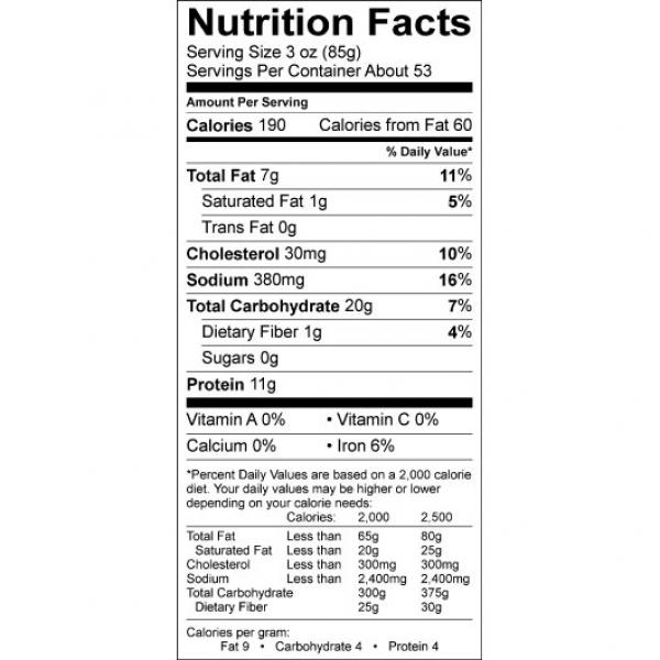 B And Foods Tempura Chicken 5 Pound Each - 2 Per Case.