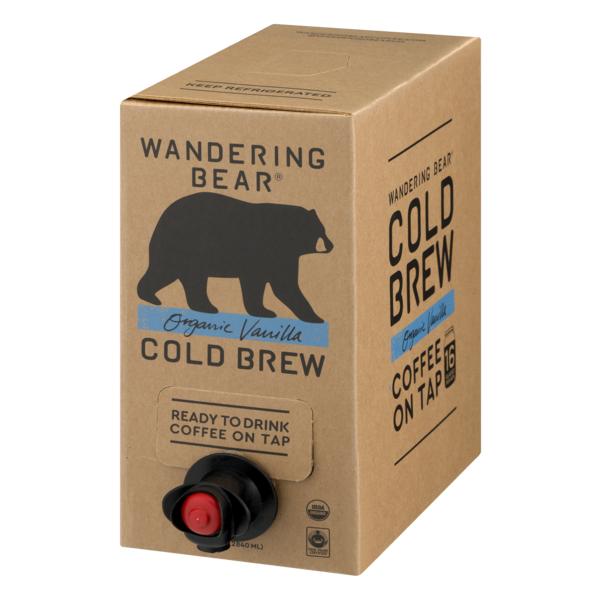 Wandering Bear Coffee Vanilla Cold Brew Coffee 96 Fluid Ounce - 3 Per Case.