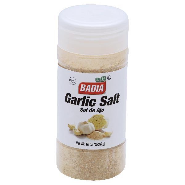 Badia Garlic Salt 16 Ounce Size - 12 Per Case.