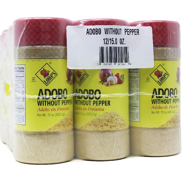 Lowes Adobo Without Pepper 15 Ounce Size - 12 Per Case.