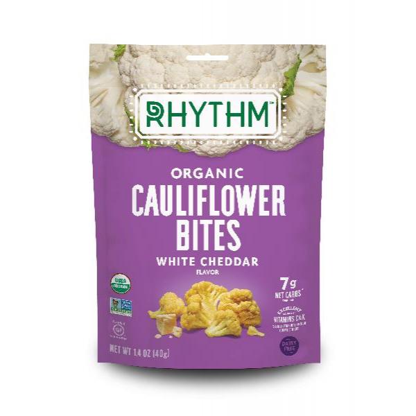 Organic White Cheddar Cauliflower Bites 1.4 Ounce Size - 8 Per Case.