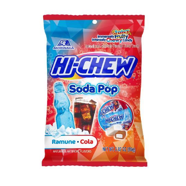 Hi Chew Soda Pop Peg BagDisplay Ready (assorted Mix Of Cola & Ramune) 2.82 Ounce Size - 6 Per Case.